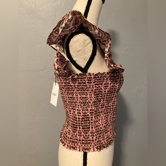 OPT -One Pretty Time Calypso pink/brown Crop top - Picture 5 of 10